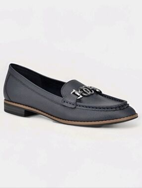NEW Bandolino Qadan Bit Loafers Navy Blue Slip On Flats Preppy Women's Size 7
